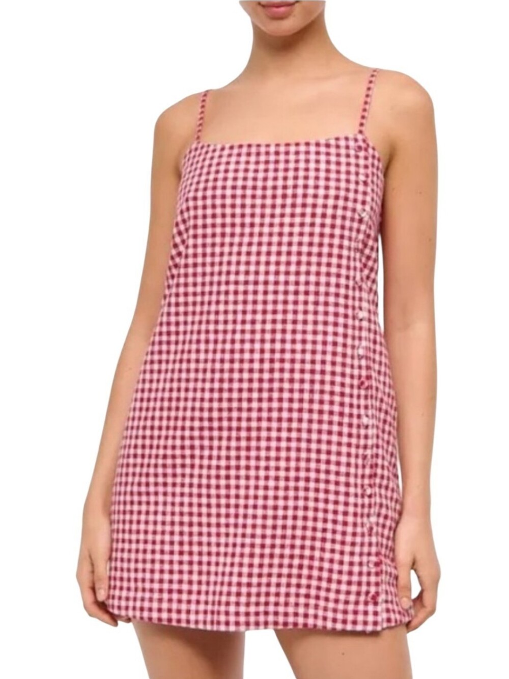 Women's Abercrombie & Fitch Red Plaid Dress Sz Medium